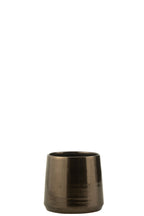 J-Line bloempot Rond - keramiek - goud - medium - Ø 24 cm