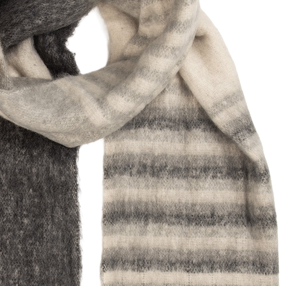 Wintersjaal Dames 50x180 cm Grijs Textiel