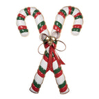 Kerstdecoratie Beeld Zuurstok 73x12x94 cm Wit Metaal