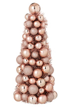 J-Line Kegel met kerstballen - PS - lichtroze