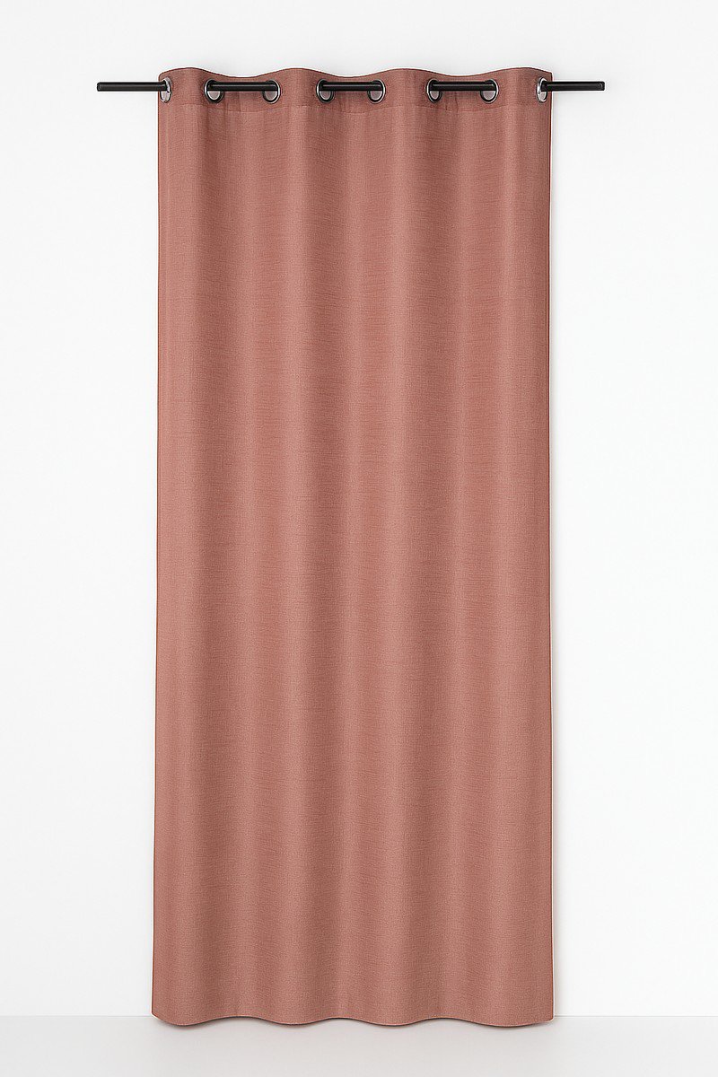 Edera gordijn terracotta 8 rings 135 x 260 cm