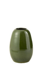 J-Line vaas Lola - porselein - groen - medium - 40 cm hoog