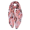 Sjaal Dames Print 90x180 cm Roze Synthetisch Shawl Dames