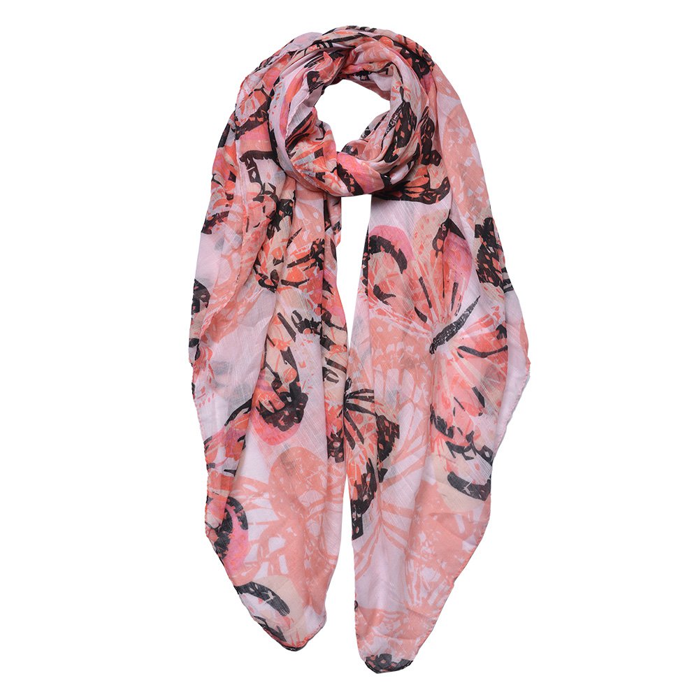 Sjaal Dames Print 90x180 cm Roze Synthetisch Shawl Dames