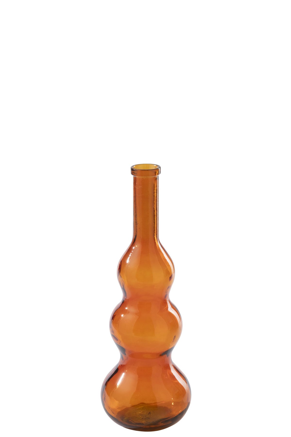 J-Line vloervaas - glas - donkeroranje