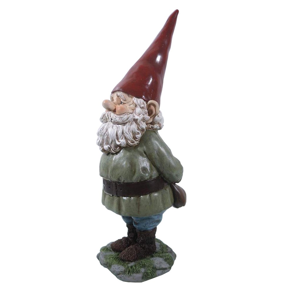 Beeld Kabouter 22x13x40 cm Groen Polyresin