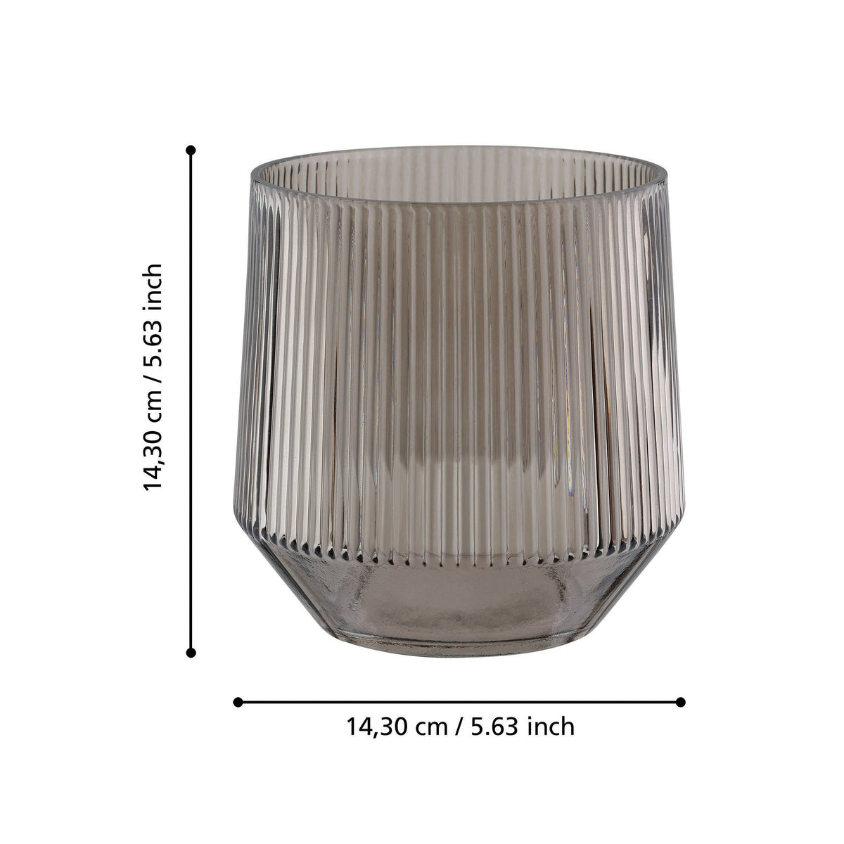 Windlicht Bezamby Smoke 14x14cm