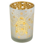 Theelichthouder bij goud large 18cm