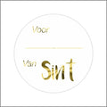 Wensetiket - van sint - goud metallic - rol van250st