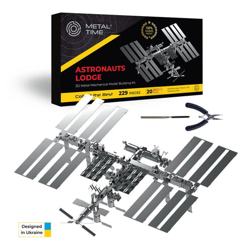 3D Metalen Bouwpakket, Astronauts Lodge, Metal Time, MT017, 19,8x23,4x22,9cm