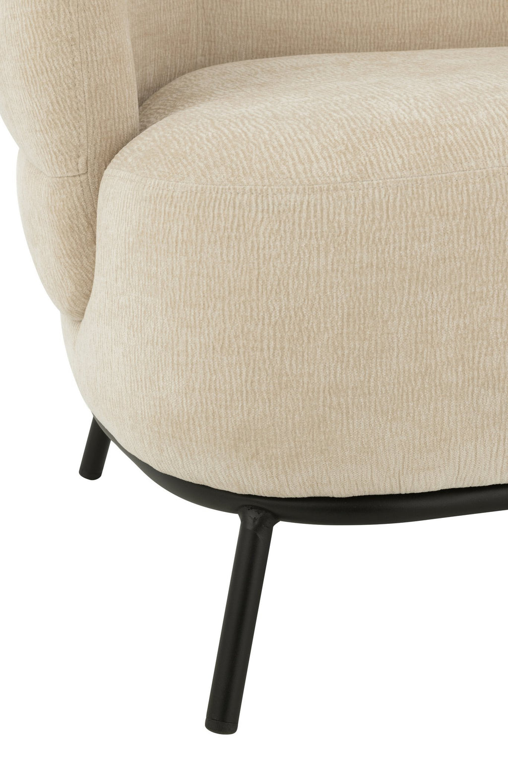 J-Line Loungestoel Mars Populierenhout/Schuim Beige