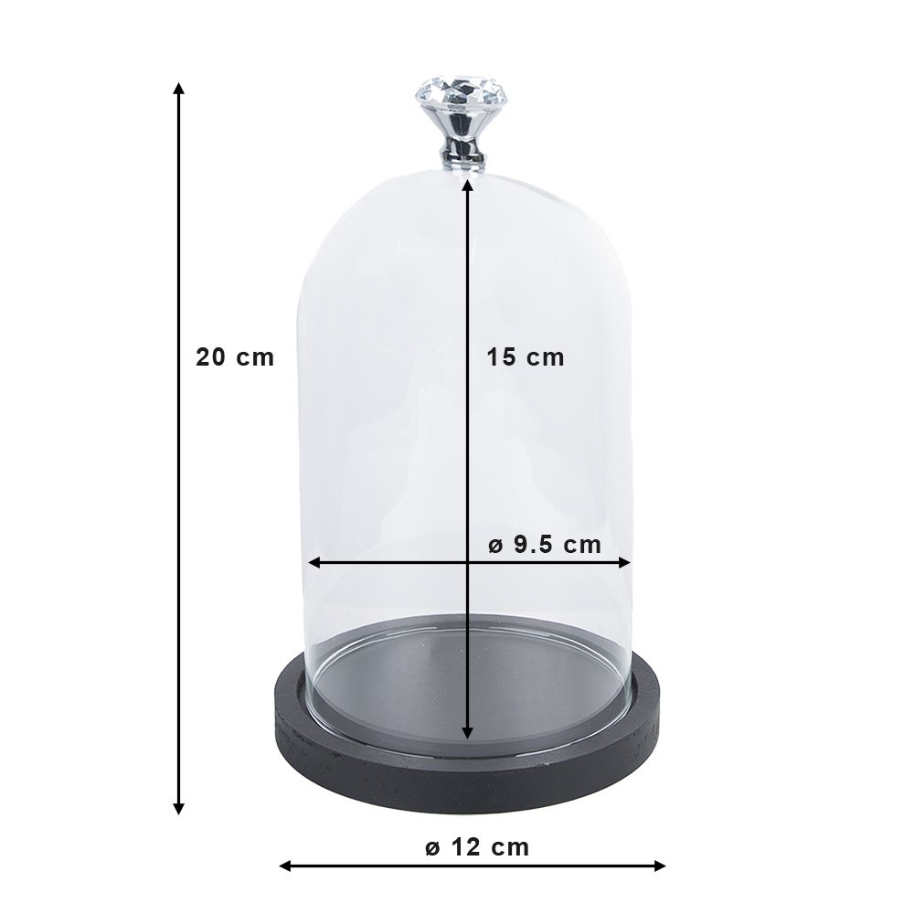 Stolp Ø 12x20 cm Transparant Glas Glazen Stolp