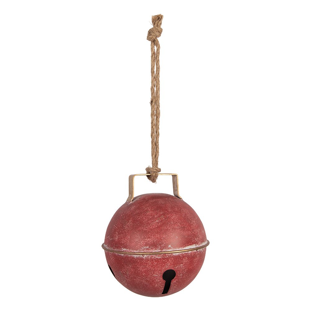 Kerstdecoratie Beeld Bel Ø 16x18 cm Rood Metaal
