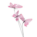 Decoratie Tak Vlinder 10x10x65 cm Roze Textiel