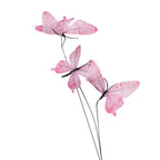 Decoratie Tak Vlinder 10x10x65 cm Roze Textiel