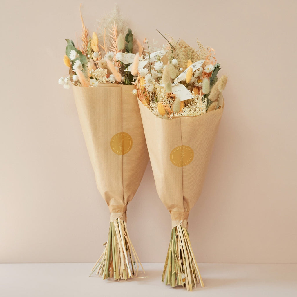 Gedroogde bloemen Exclusief veldboeket - Perzik - Bruiloftsbestseller