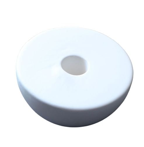 Keramiek kaarsenstandaard rond 10cm wit