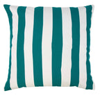 Lef grote streep buitenkussen petrol 60x60cm