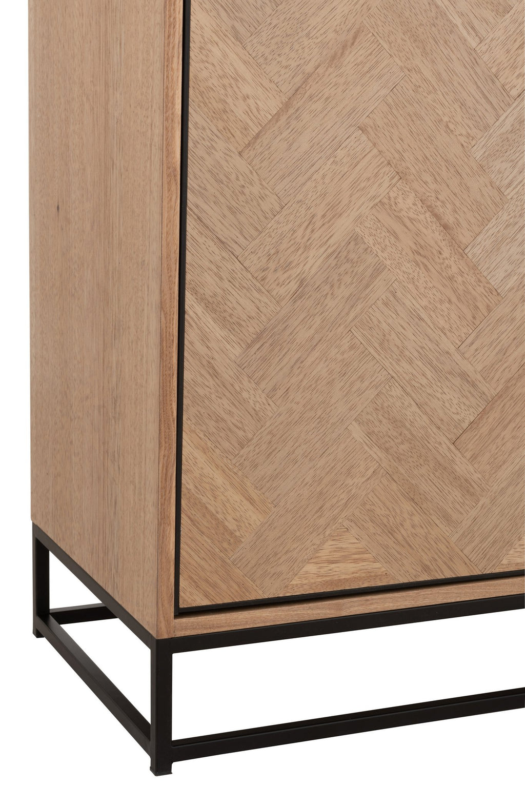 J-Line kast Hoog Zigzag kast - hout/metaal - naturel/zwart