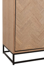 J-Line kast Hoog Zigzag kast - hout/metaal - naturel/zwart