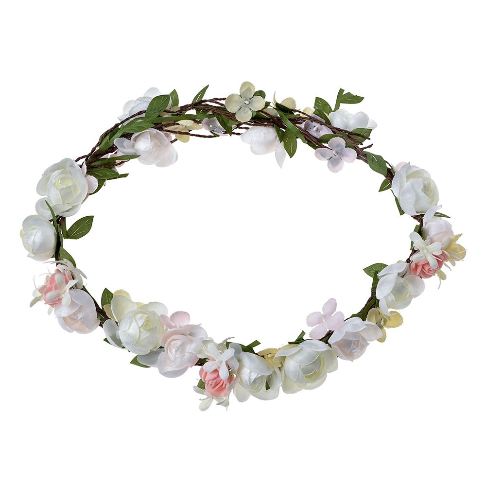 Haarband Meisje Wit Synthetisch Bloemen Haarband Dames