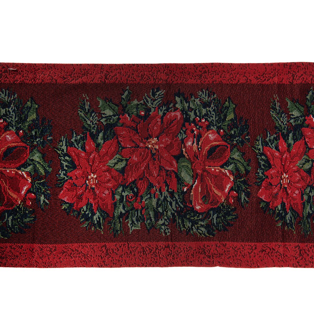 Tafelloper Kerst 33x180 cm Rood Polyester