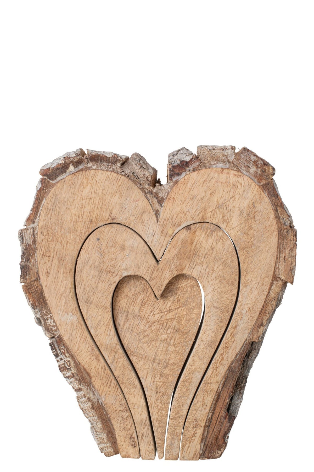J-Line Hart - mangohout - naturel/wit - L