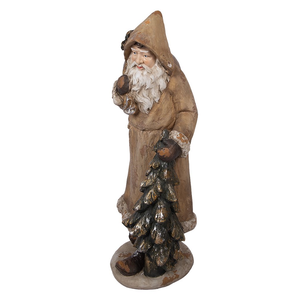 Decoratie Beeld Kerstman 38x30x90 cm Beige Keramisch materiaal