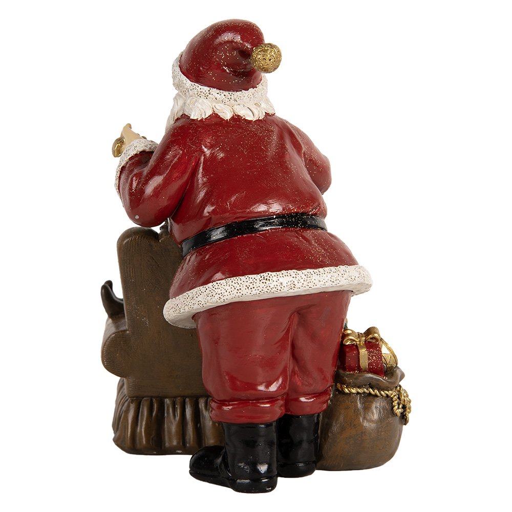 Kerstdecoratie Beeld Kerstman 17x13x18 cm Rood Kunststof