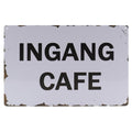 Ingang Café Retro Wandbord 20x30