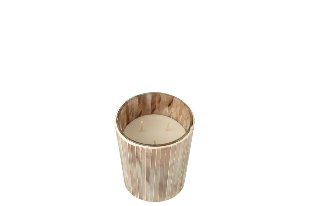 J-Line geurkaars Noa - Tender Rose - glas - roze - medium - 55U