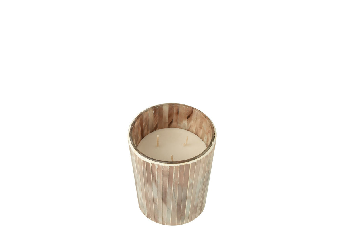 J-Line geurkaars Noa - Tender Rose - glas - roze - medium - 55U