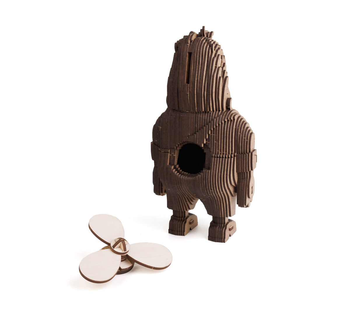 Eco Wood Art (EWA) 3D Houten Bouwset Spaarpot, Karlsson, 4165, 10,3x11x21,5cm