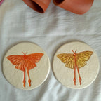 Onderzetters van papier-maché-mot
