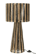 J-Line lamp Strepen Touwen - metaal/papier - zwart/naturel
