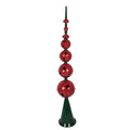 Kerstdecoratie Beeld Ø 31x193 cm Rood Groen Metaal