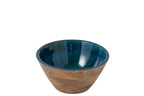 J-Line schaal - hout - petrol/naturel - medium
