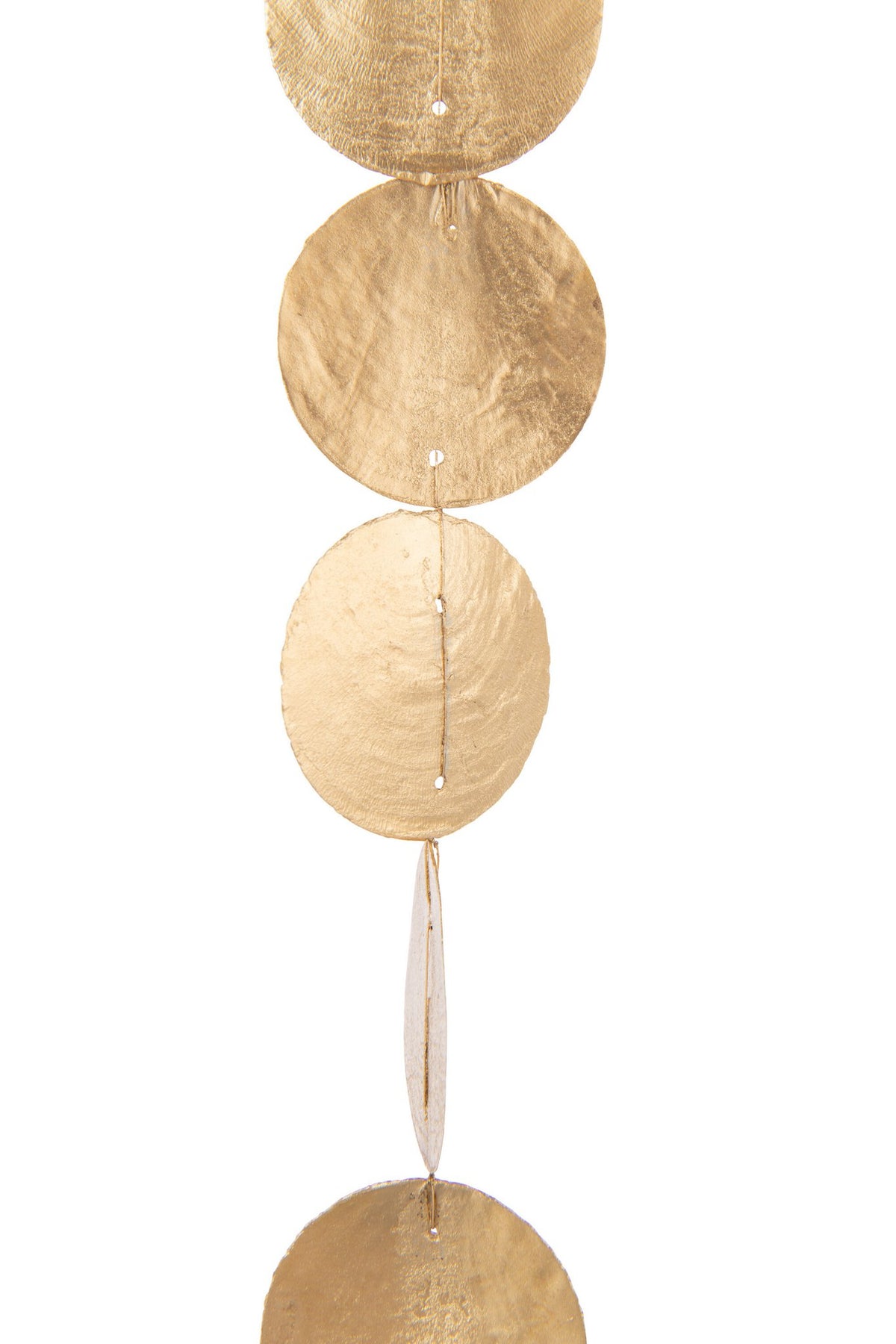 J-Line decoratie tak Koord Droogbloemen - riet - goud