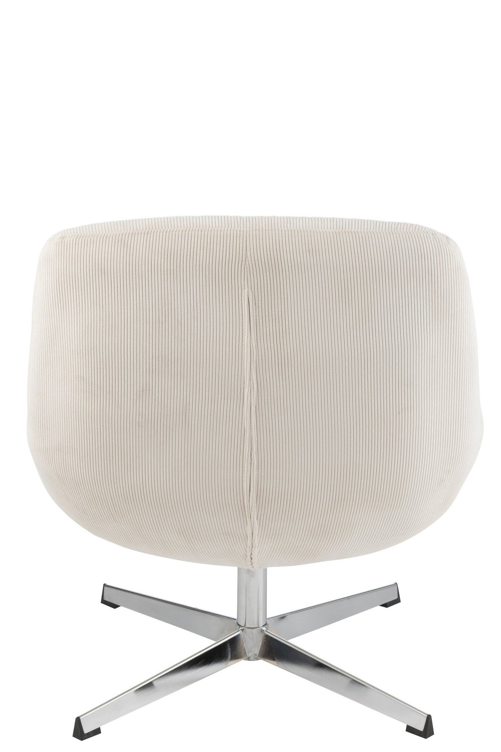 J-Line loungestoel Chill - metaal/multiplex - creme/zilver