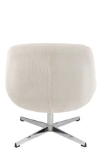 J-Line loungestoel Chill - metaal/multiplex - creme/zilver
