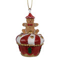 Kersthanger Gingerbread man Ø 5x8 cm Rood Polyresin Kerstboomversiering