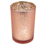 Theelichthouder paisley roze large 18cm*