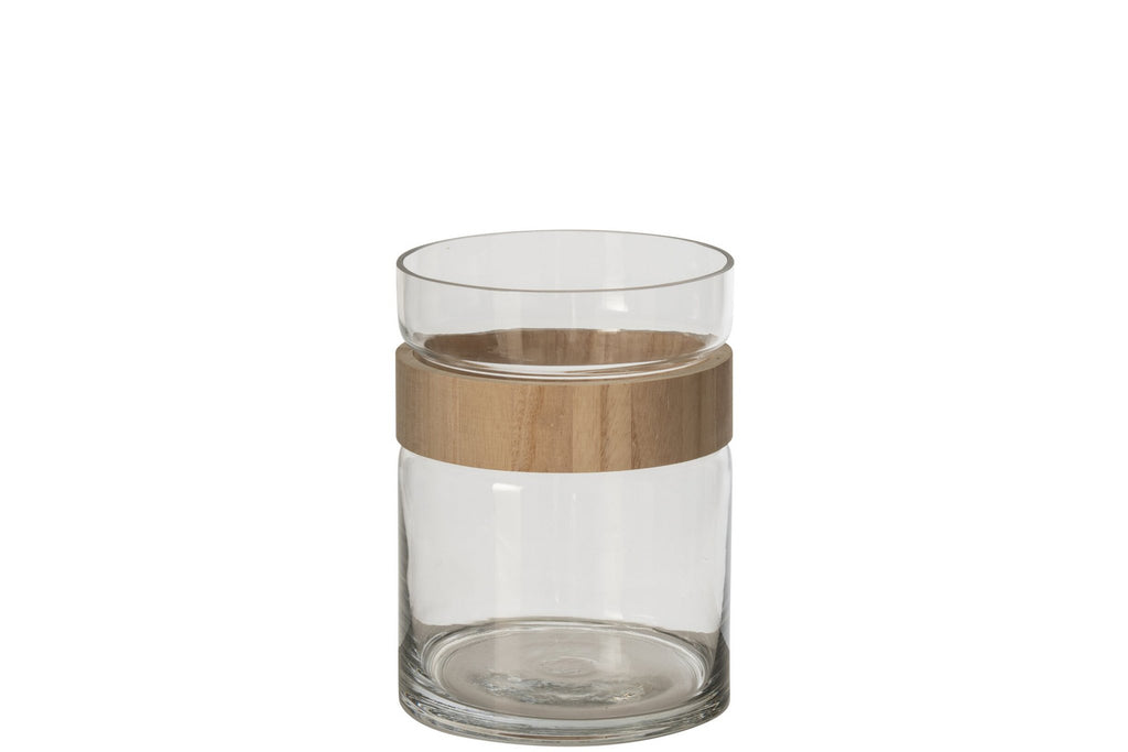 J-Line Cilindervaas - glas - naturel/transparant - small