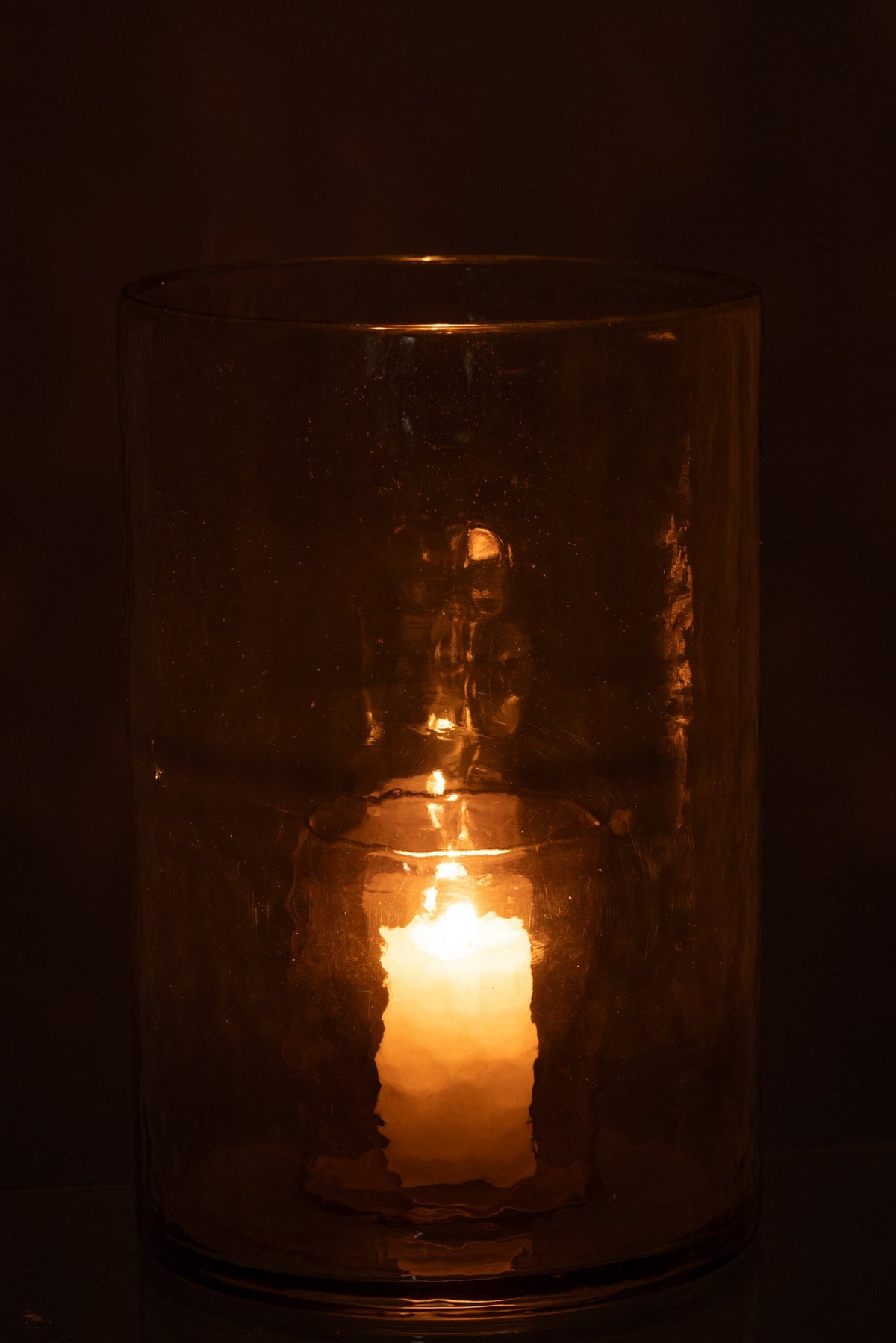 J-Line Windlicht Dubbel Glas Groen Large