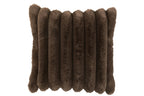 J-Line kussen Corduroy - polyester - chocolade - large