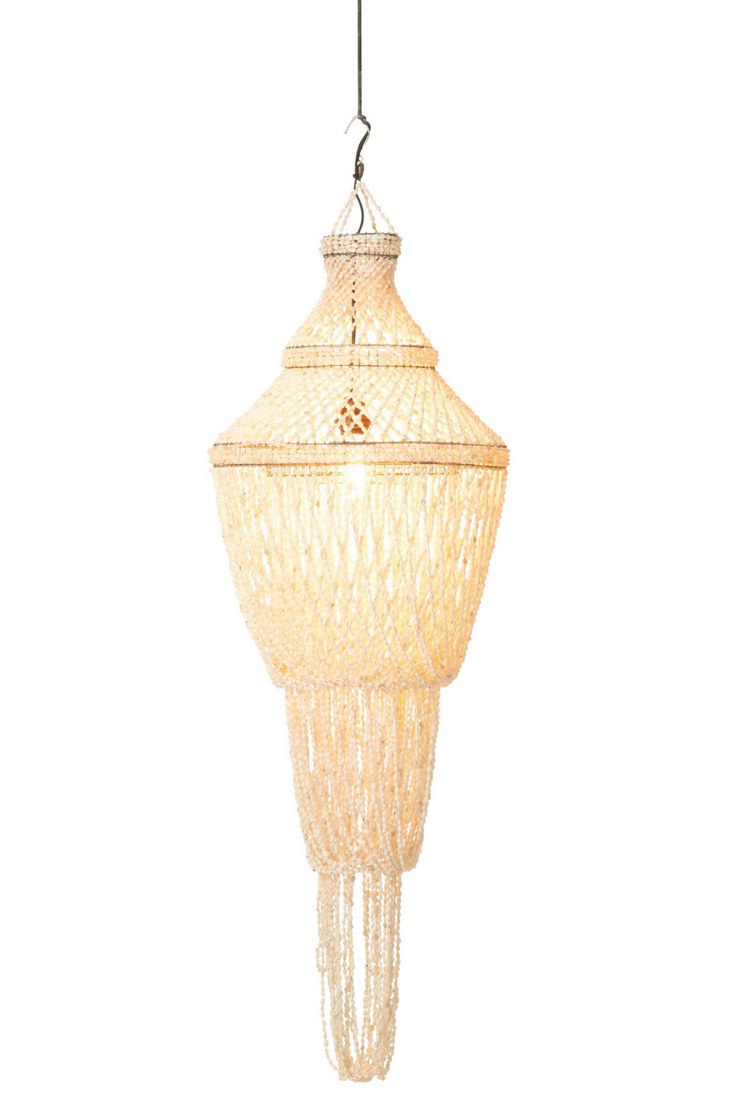 J-Line lampenkap Diasy - steen/schelpen - naturel