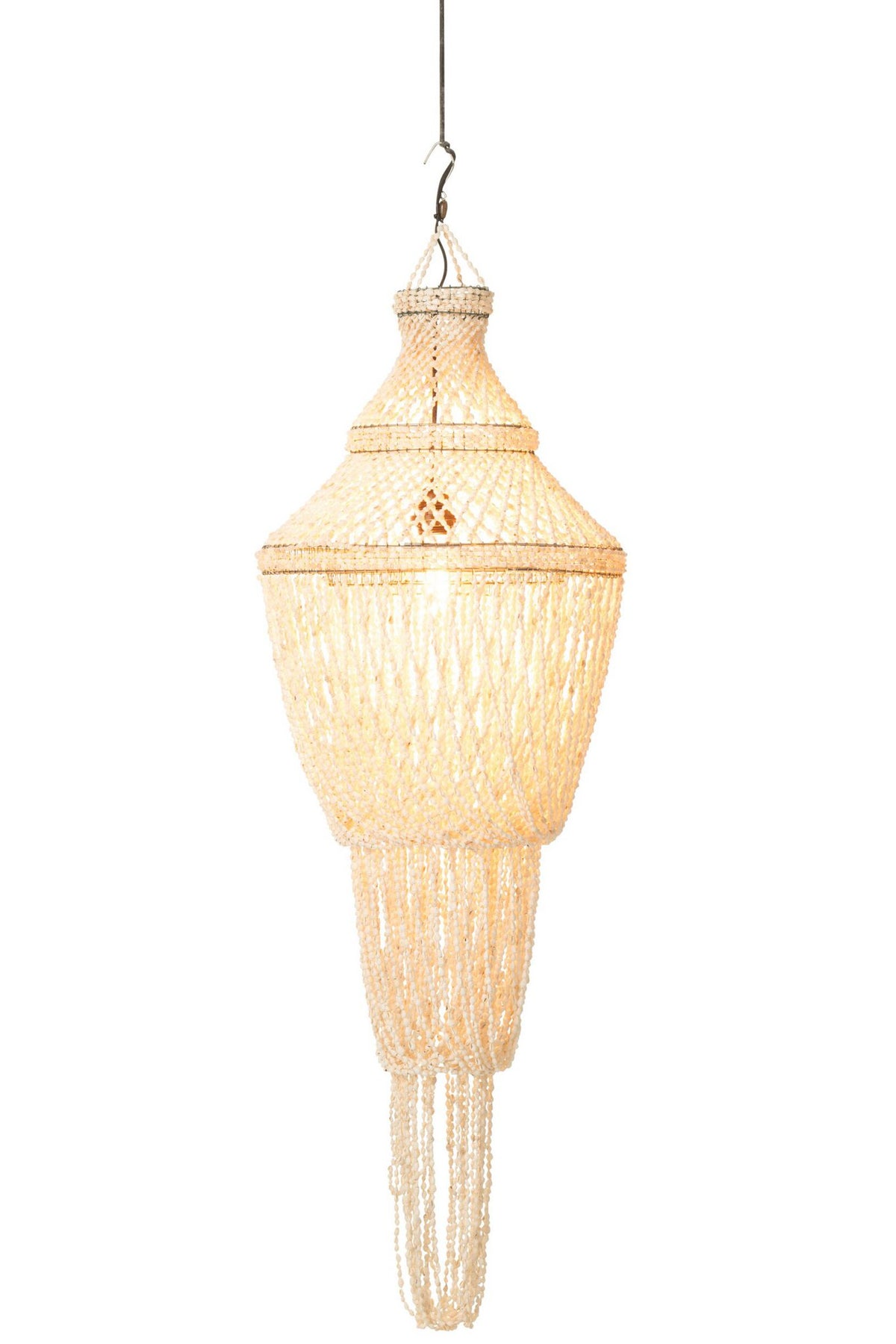 J-Line lampenkap Diasy - steen/schelpen - naturel