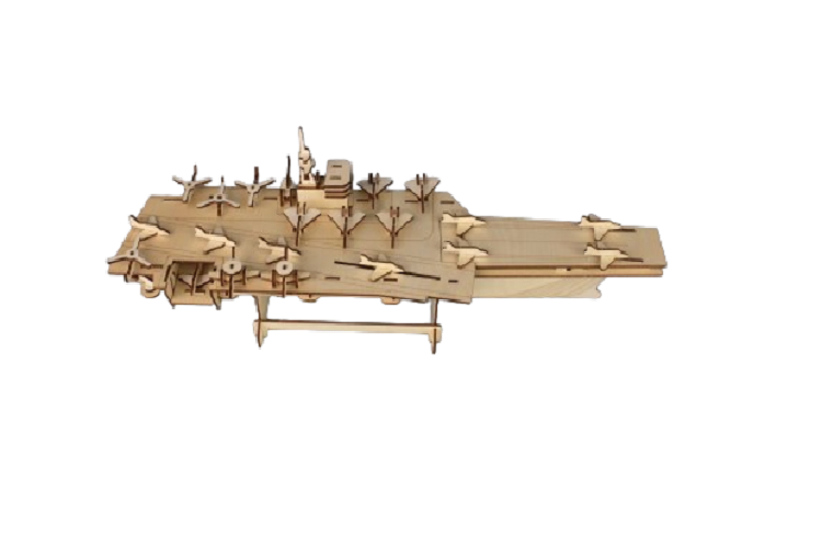 Bouwpakket DIY eD Puzzel Vliegdekschip van hout
