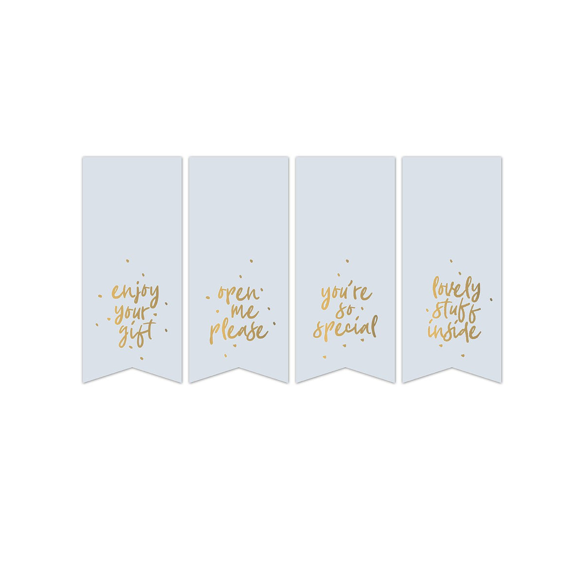 Sweet Message vaantjes cadeaustickers op rol - 500 stuks