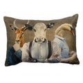 Groot kussen fluweel preppy antilope koe zwaan 40x60cm*